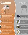 Velvet Ottoman with Storage Space - From Where - 