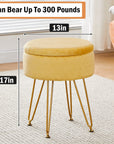 Velvet Ottoman with Storage Space - From Where - 
