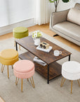 Velvet Ottoman with Storage Space - From Where - 