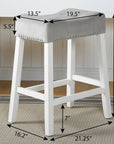 Velvet Saddle Counter Stools (Set of 2) - From Where - 