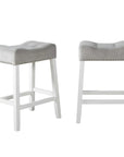 Velvet Saddle Counter Stools (Set of 2) - From Where - 