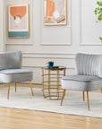 Velvet Slipper Corner Chair (Set of 2) - From Where - 