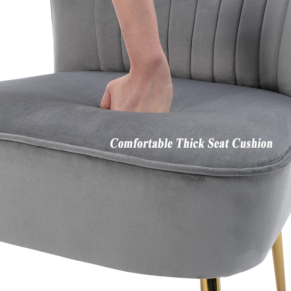 Velvet Slipper Corner Chair (Set of 2) - From Where - 