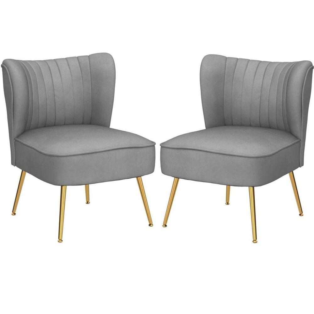 Velvet Slipper Corner Chair (Set of 2) - From Where - 