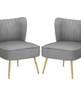 Velvet Slipper Corner Chair (Set of 2) - From Where - 