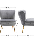 Velvet Slipper Corner Chair (Set of 2) - From Where - 