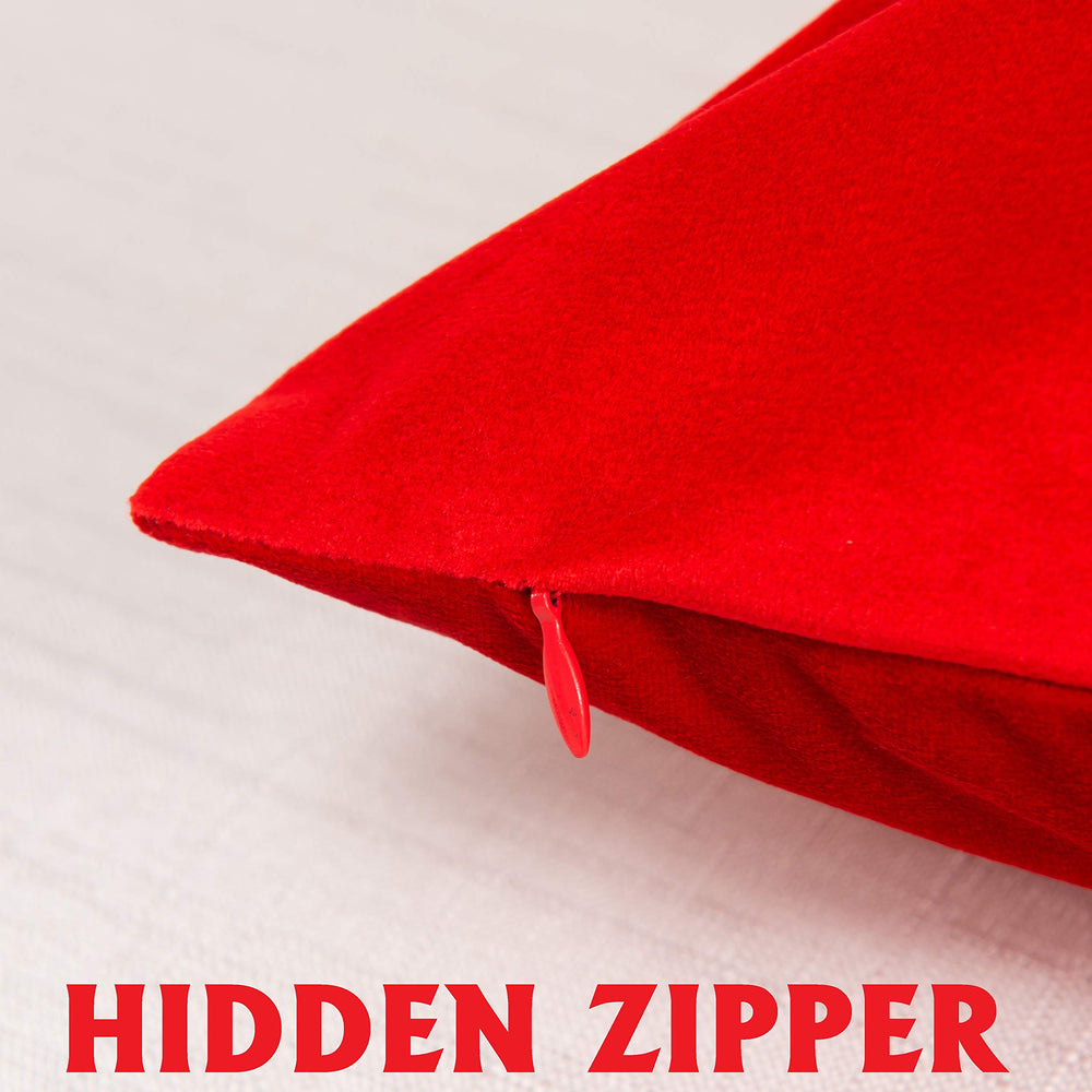 Velvet Soft Solid Decorative Square Throw Pillow Covers - From Where - 