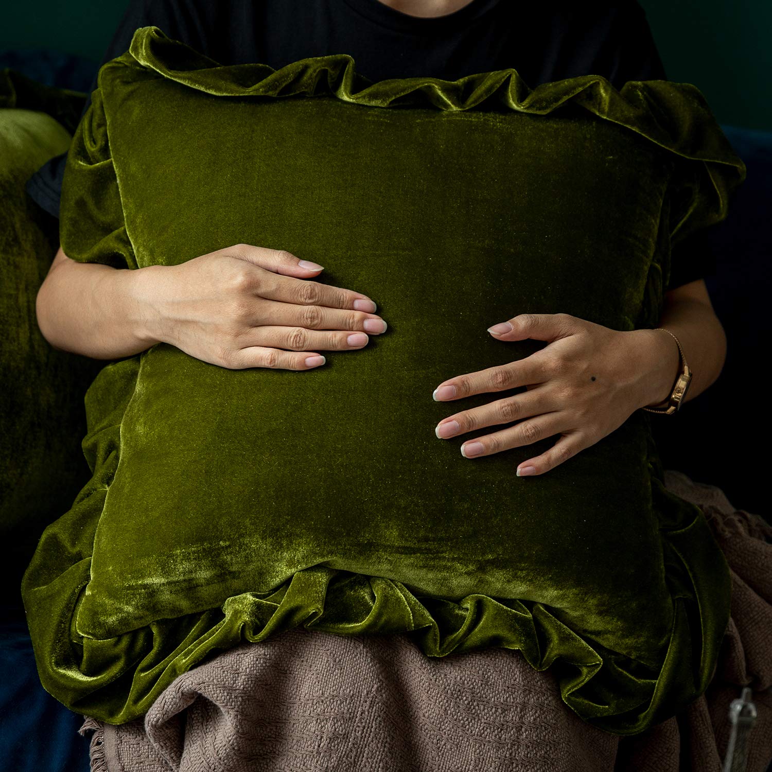 Velvet Throw Pillow Covers (Set of 2) - From Where - 