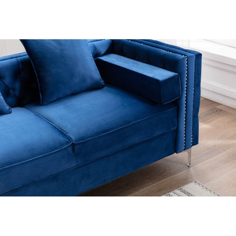 Velvet Tuxedo Arm Sofa - From Where - 