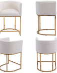 Velvet Upholstered Bar Stools (Set of 4) - From Where - 
