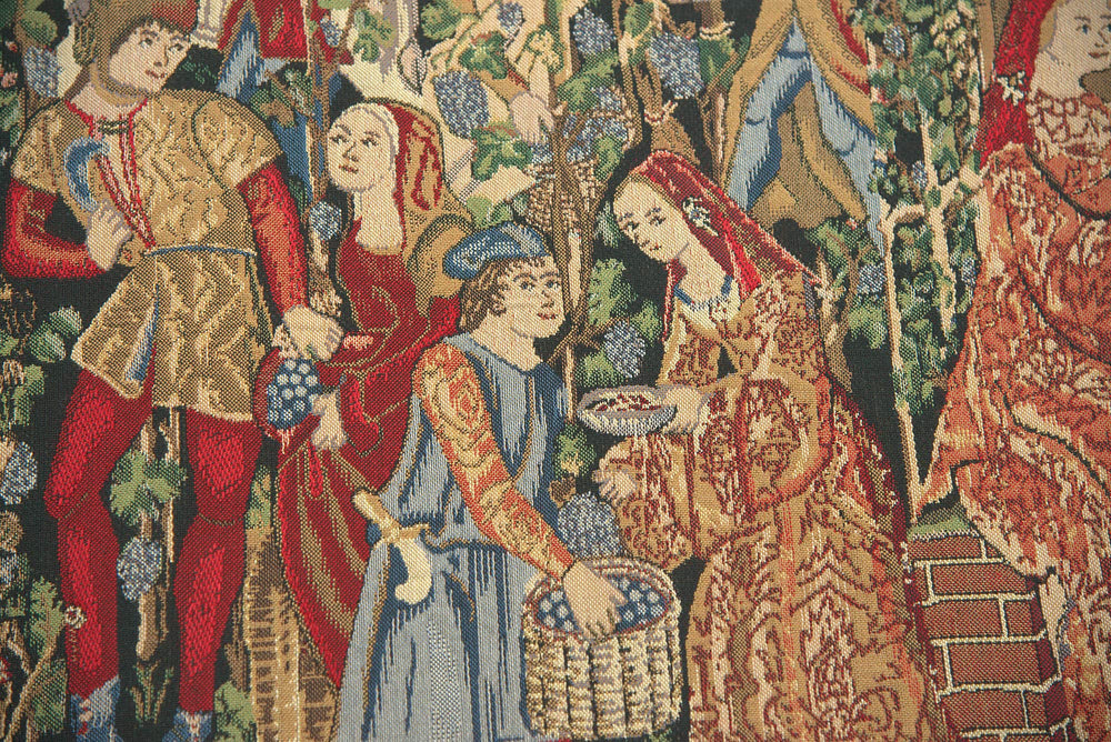Vendages Red Small Belgian Tapestry Wall Hang - From Where - 