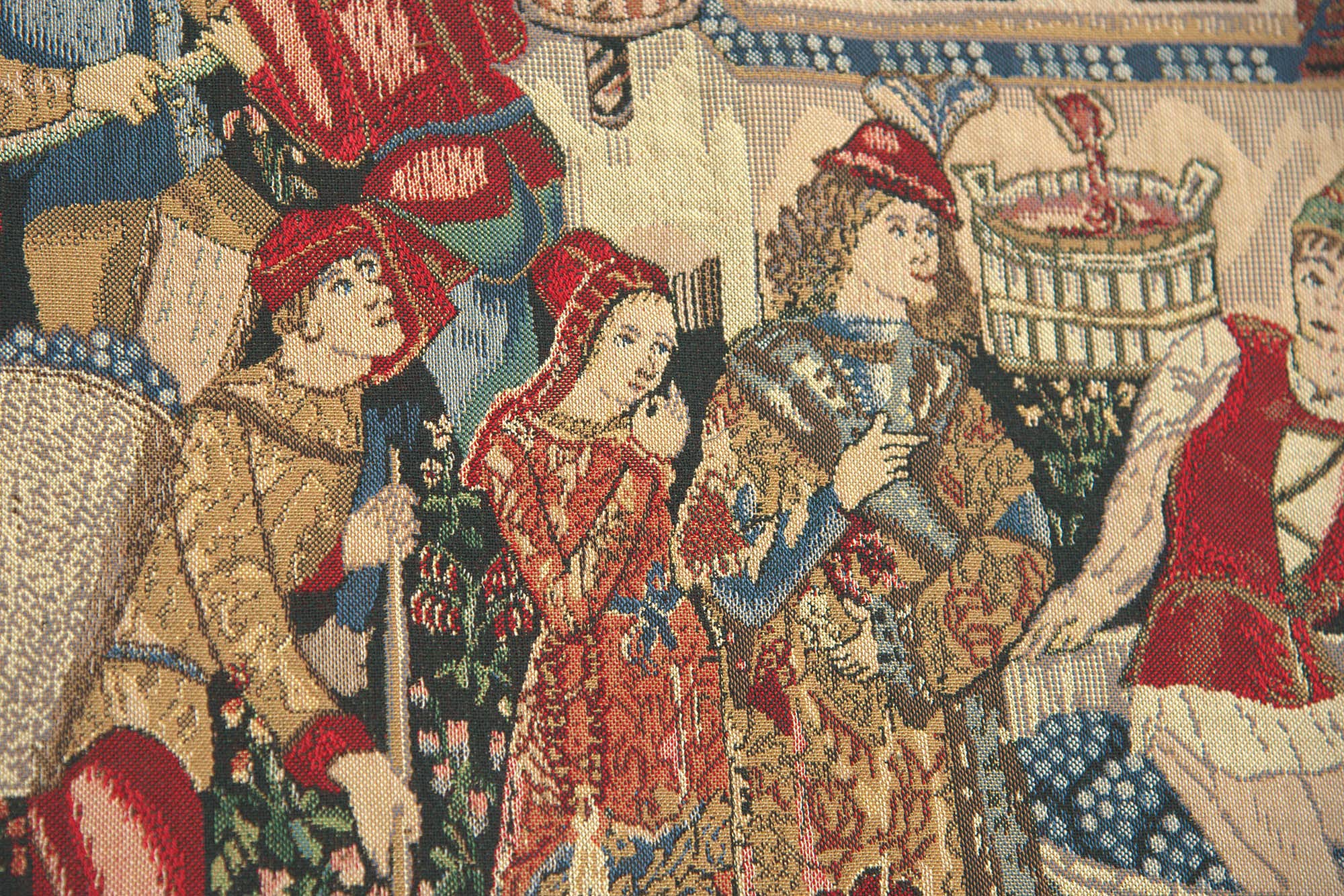 Vendages Red Small Belgian Tapestry Wall Hang - From Where - 