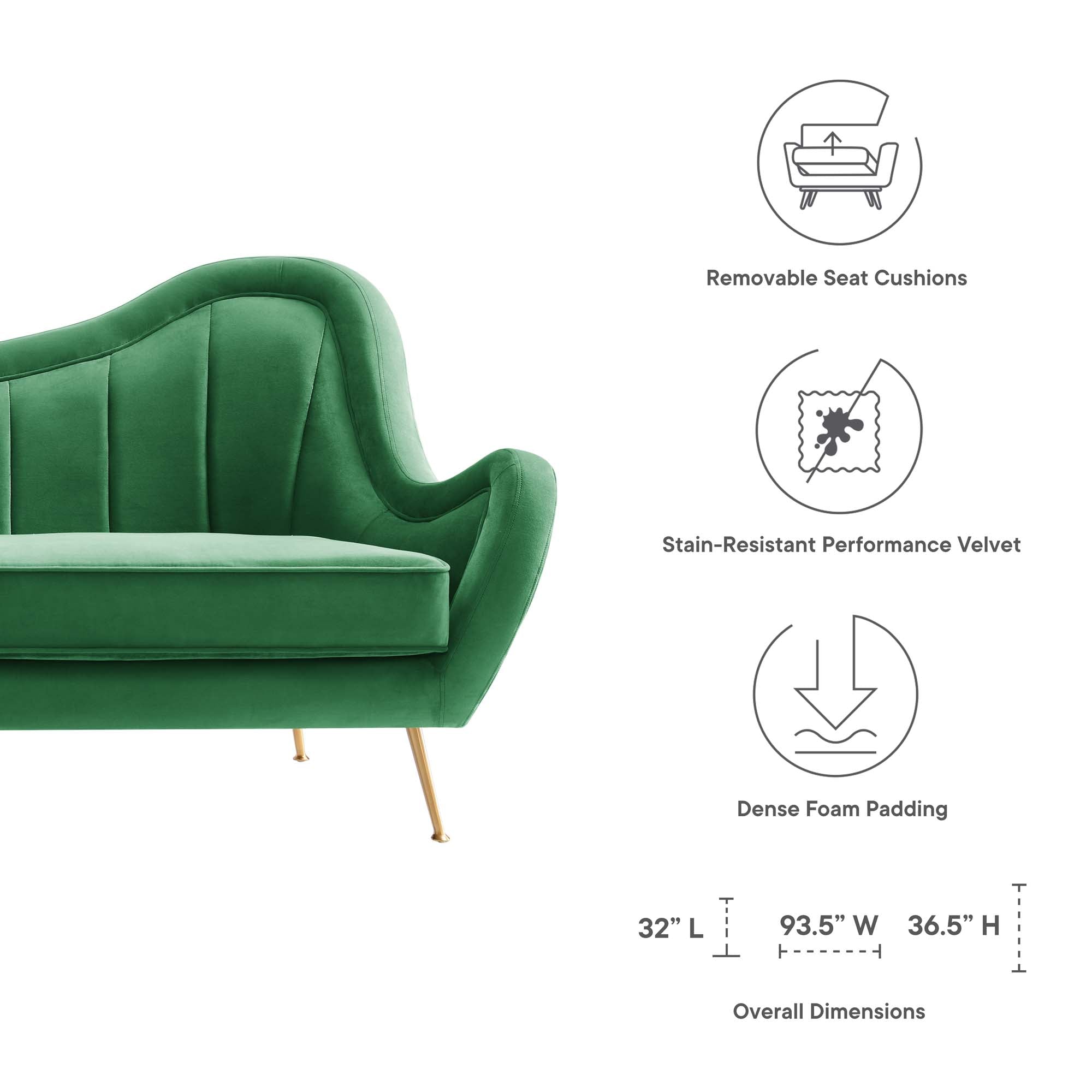 Vera Tufted Velvet Sofa - From Where - 