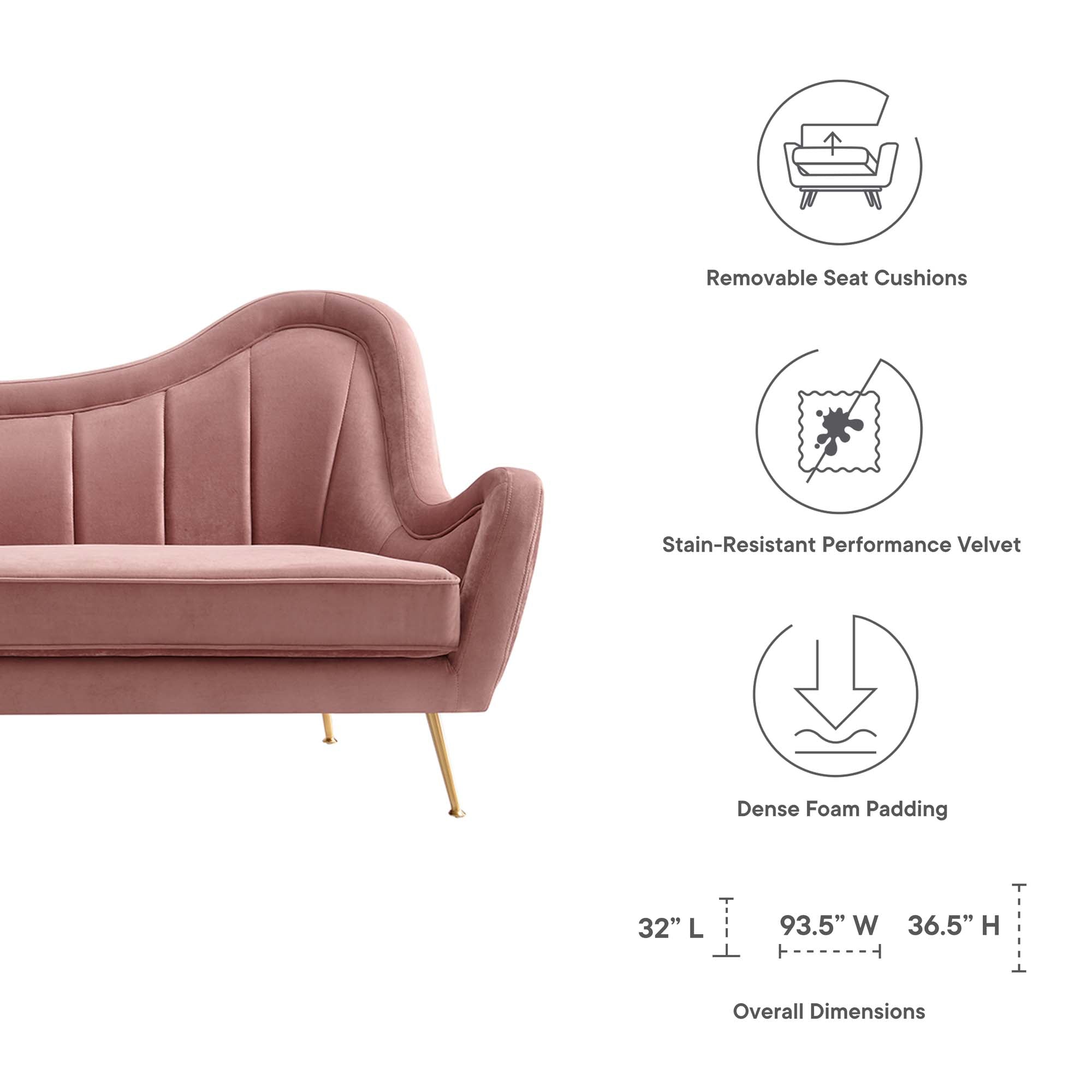 Vera Tufted Velvet Sofa - From Where - 
