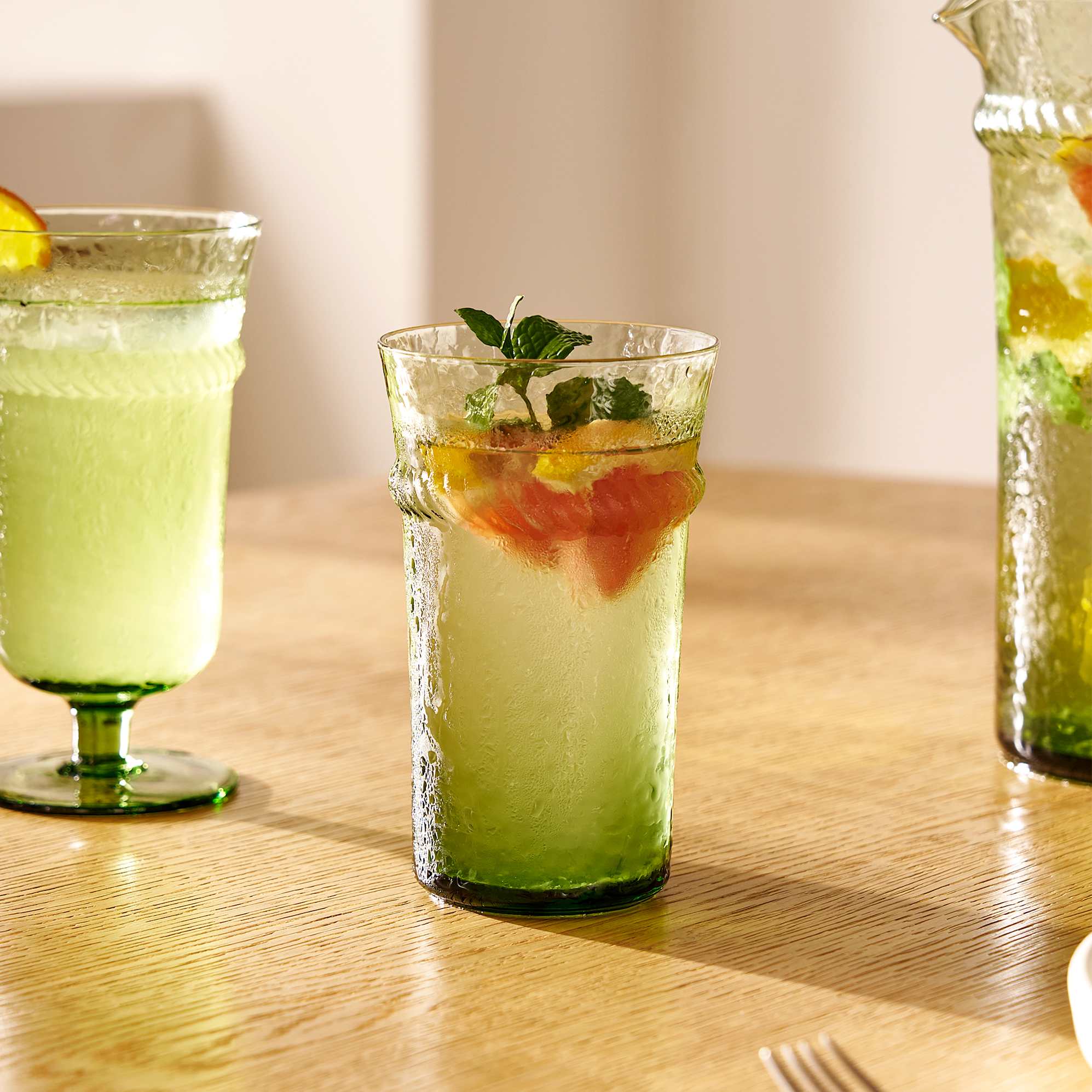 Verdant Tall Drinking Glasses (Set of 4) - From Where Finds -
