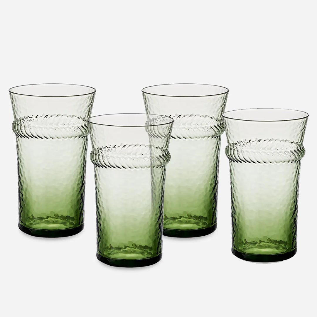 Verdant Tall Drinking Glasses (Set of 4) - From Where Finds -