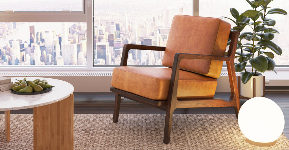 Verity Leather Lounge Chair - From Where - 