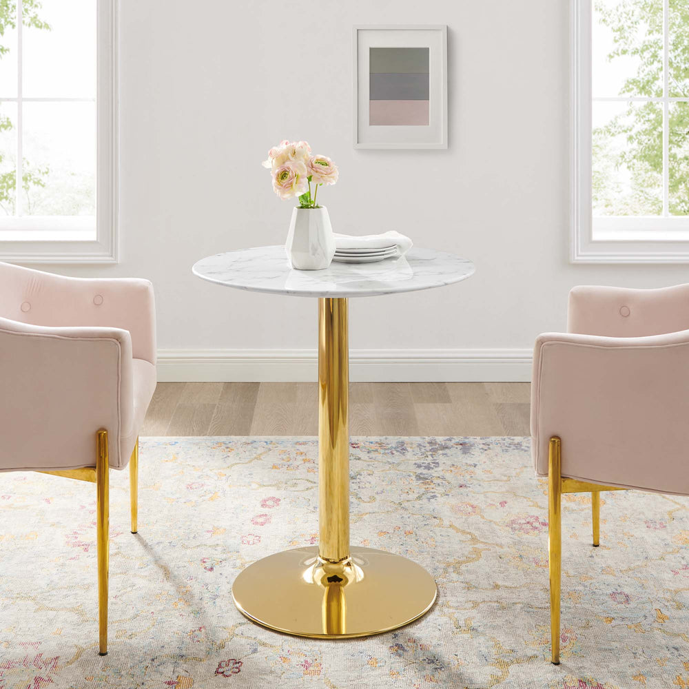 Verne 28" Artificial Marble Dining Table - From Where Finds - 
