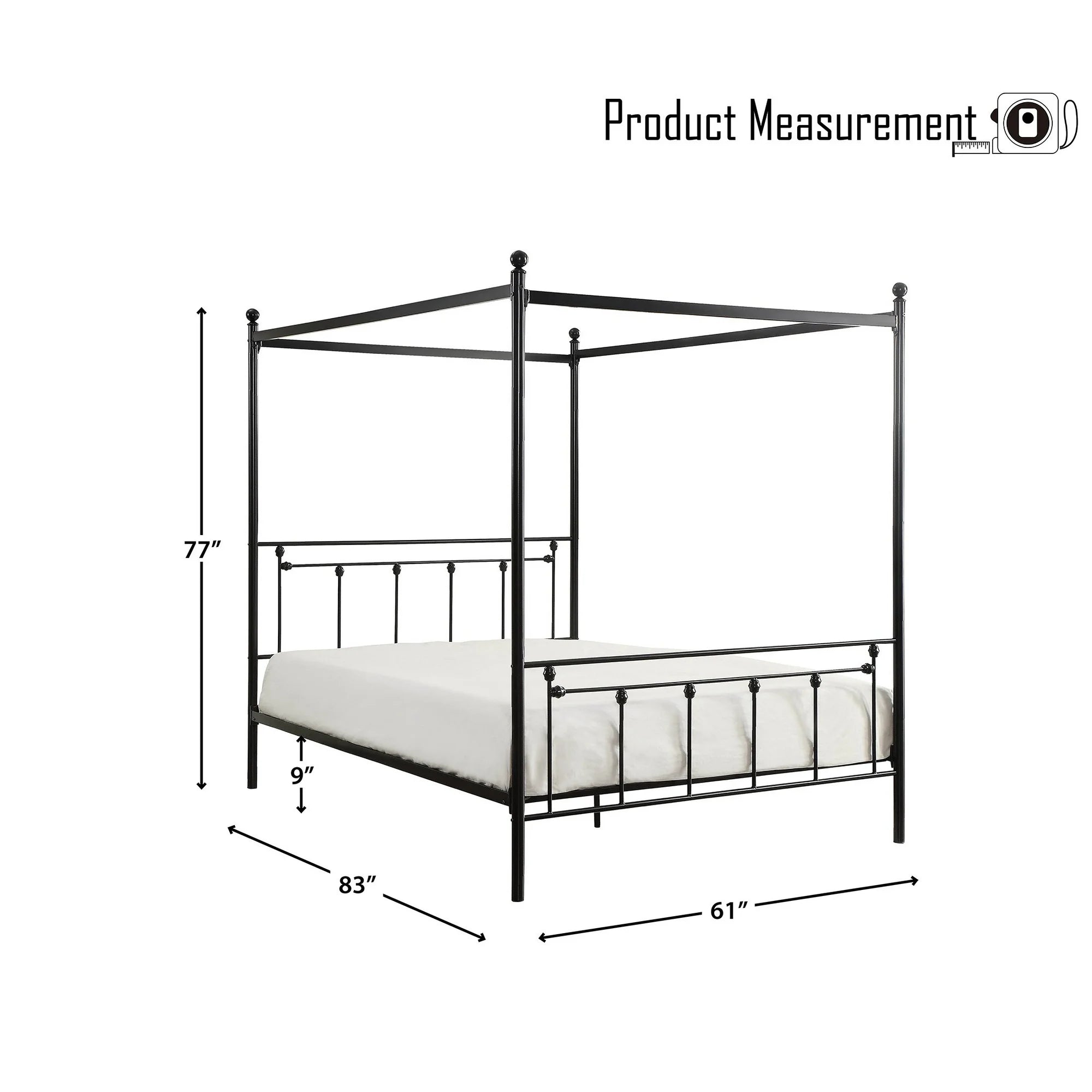 Vertical Slat Metal Platform Bed - From Where - 