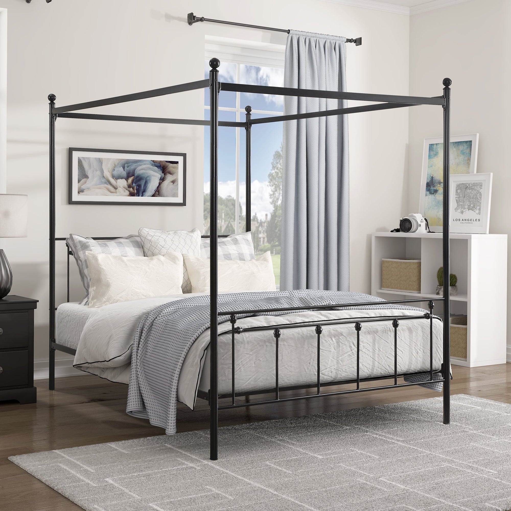 Vertical Slat Metal Platform Bed - From Where - 