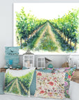 Vineyard Path Canvas Art - From Where - 