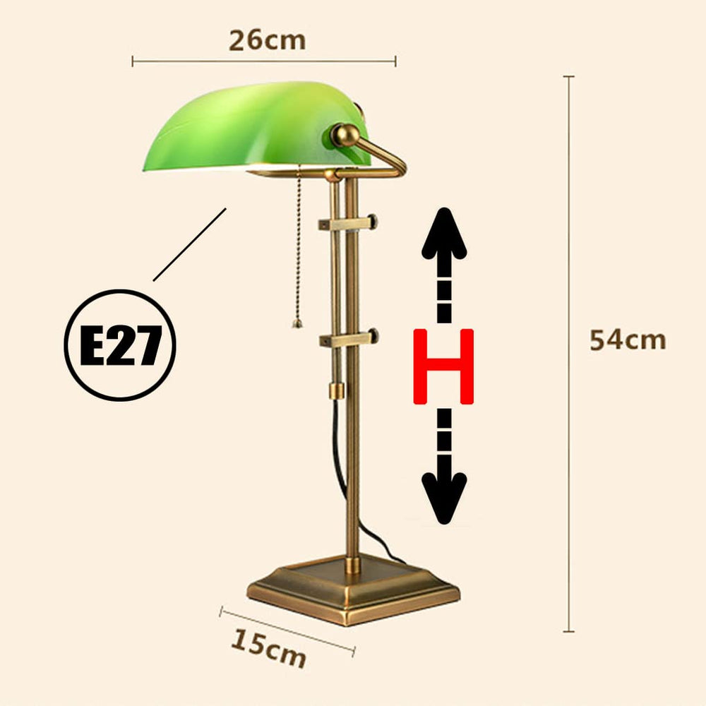 Vintage Banker Lamp - From Where - 