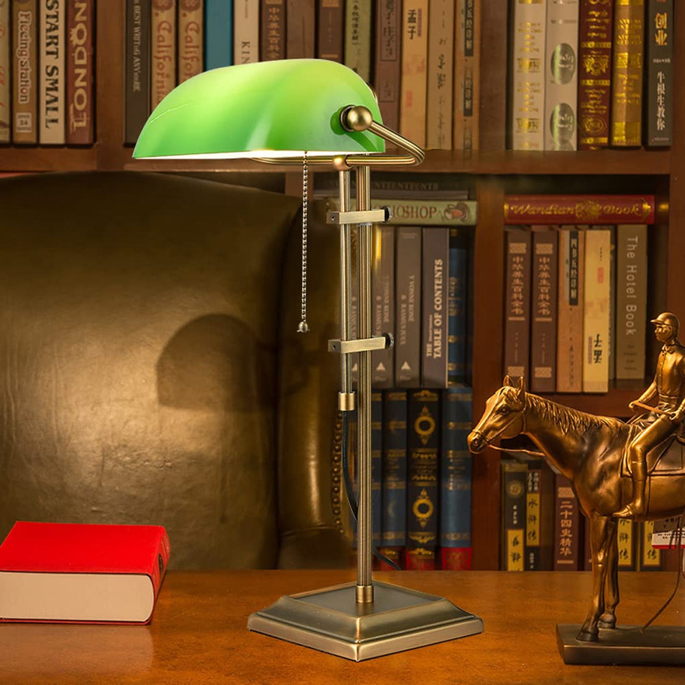 Vintage Banker Lamp - From Where - 