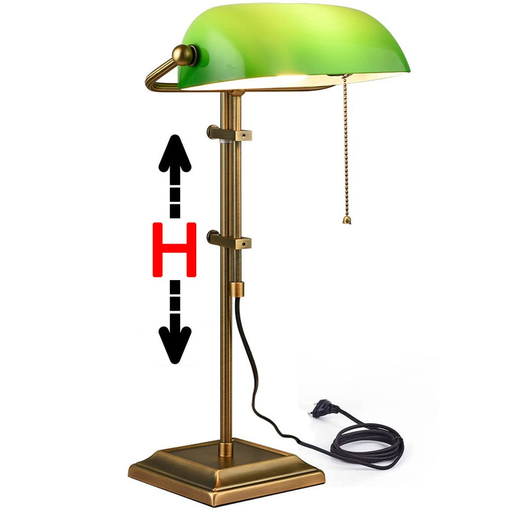 Vintage Banker Lamp - From Where - 