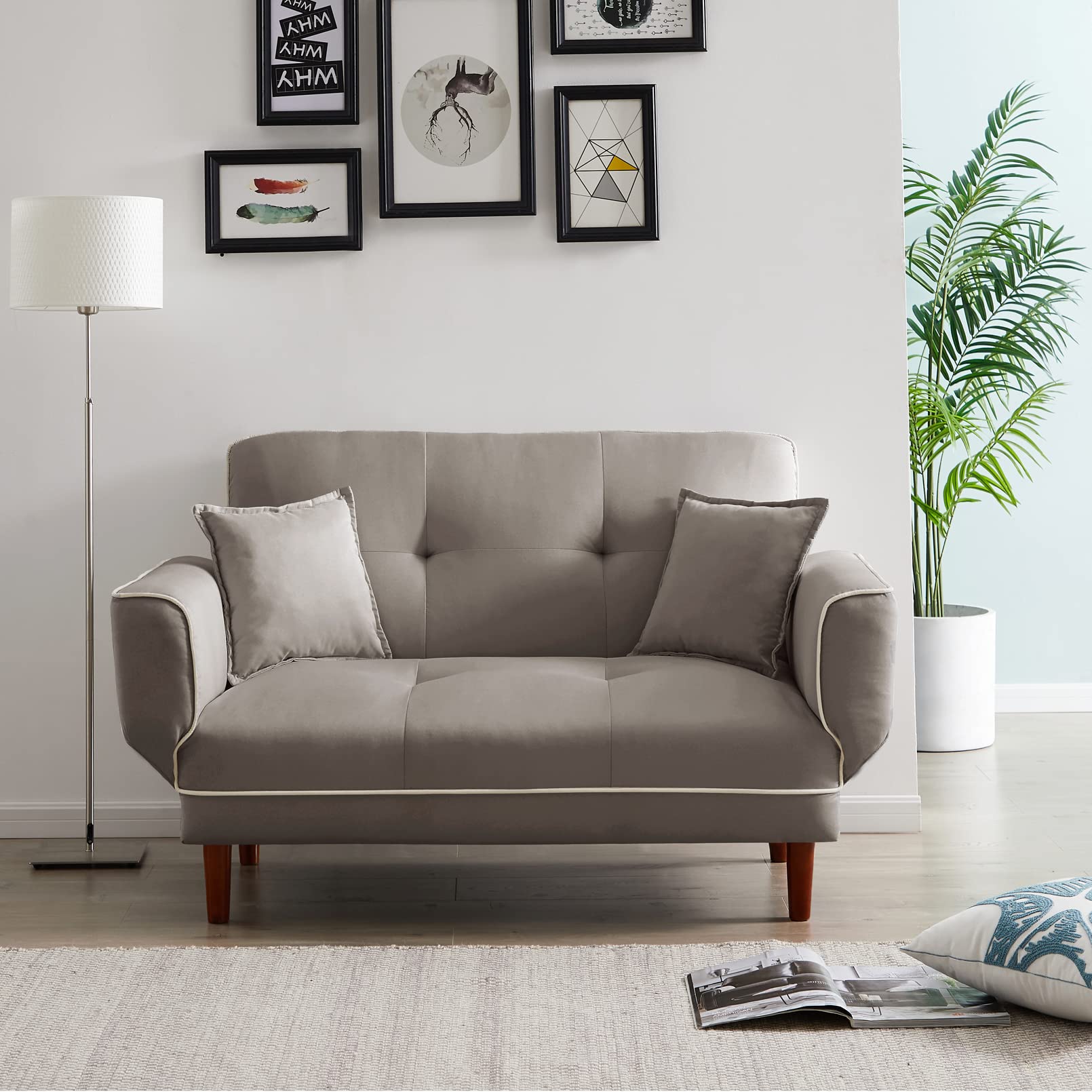 Vintage Fabric Adjustable Sleeper Sofa Bed - From Where - 