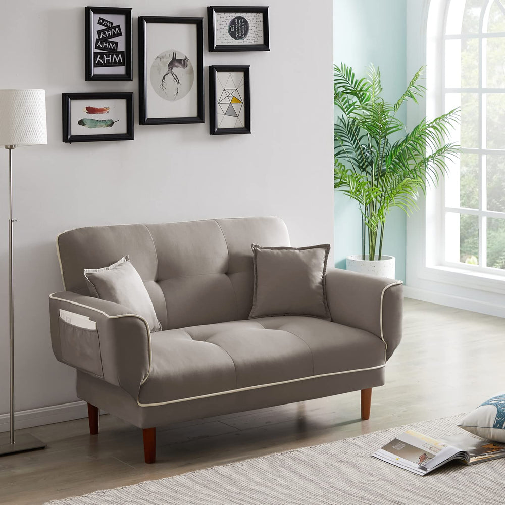 Vintage Fabric Adjustable Sleeper Sofa Bed - From Where - 