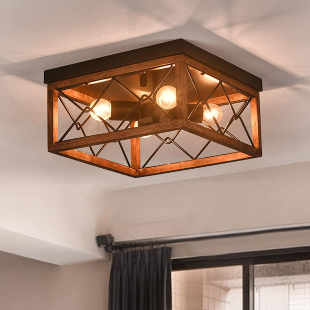 Vintage Farmhouse Cage Ceiling Light - From Where - 