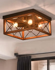 Vintage Farmhouse Cage Ceiling Light - From Where - 