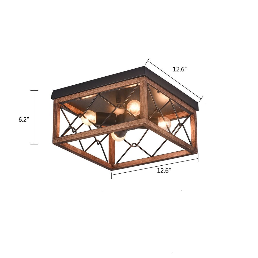 Vintage Farmhouse Cage Ceiling Light - From Where - 