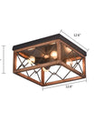 Vintage Farmhouse Cage Ceiling Light - From Where - 
