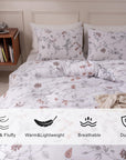 Vintage Floral Print Bedding Set - From Where - 