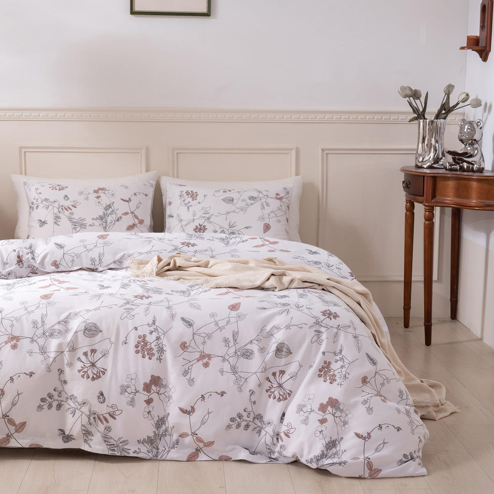 Vintage Floral Print Bedding Set - From Where - 