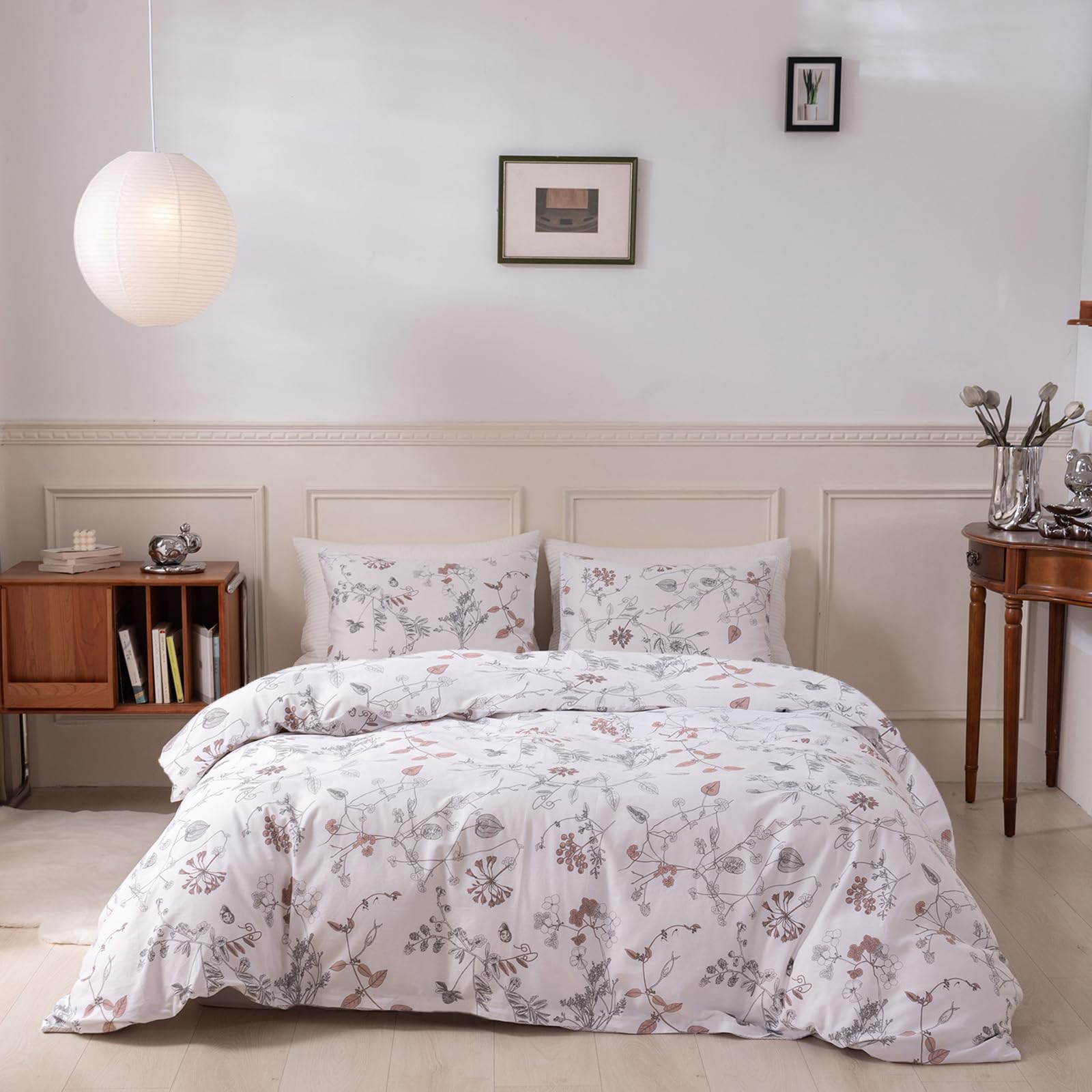 Vintage Floral Print Bedding Set - From Where - 