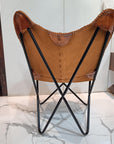 Vintage Leather Antique Butterfly Chair - From Where - 