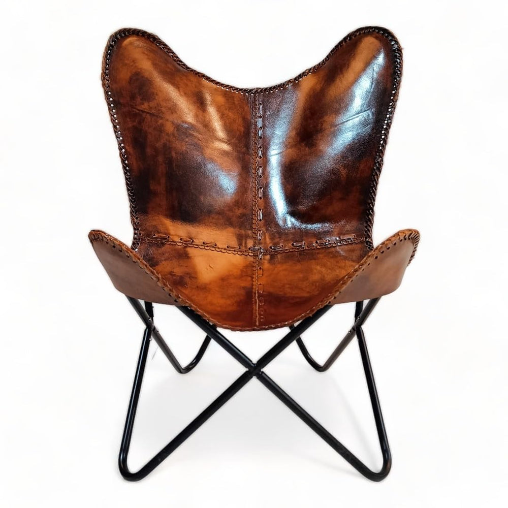 Vintage Leather Antique Butterfly Chair - From Where - 