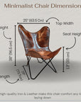 Vintage Leather Antique Butterfly Chair - From Where - 