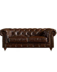 Vintage Leather Chesterfield Love Seat - From Where - 