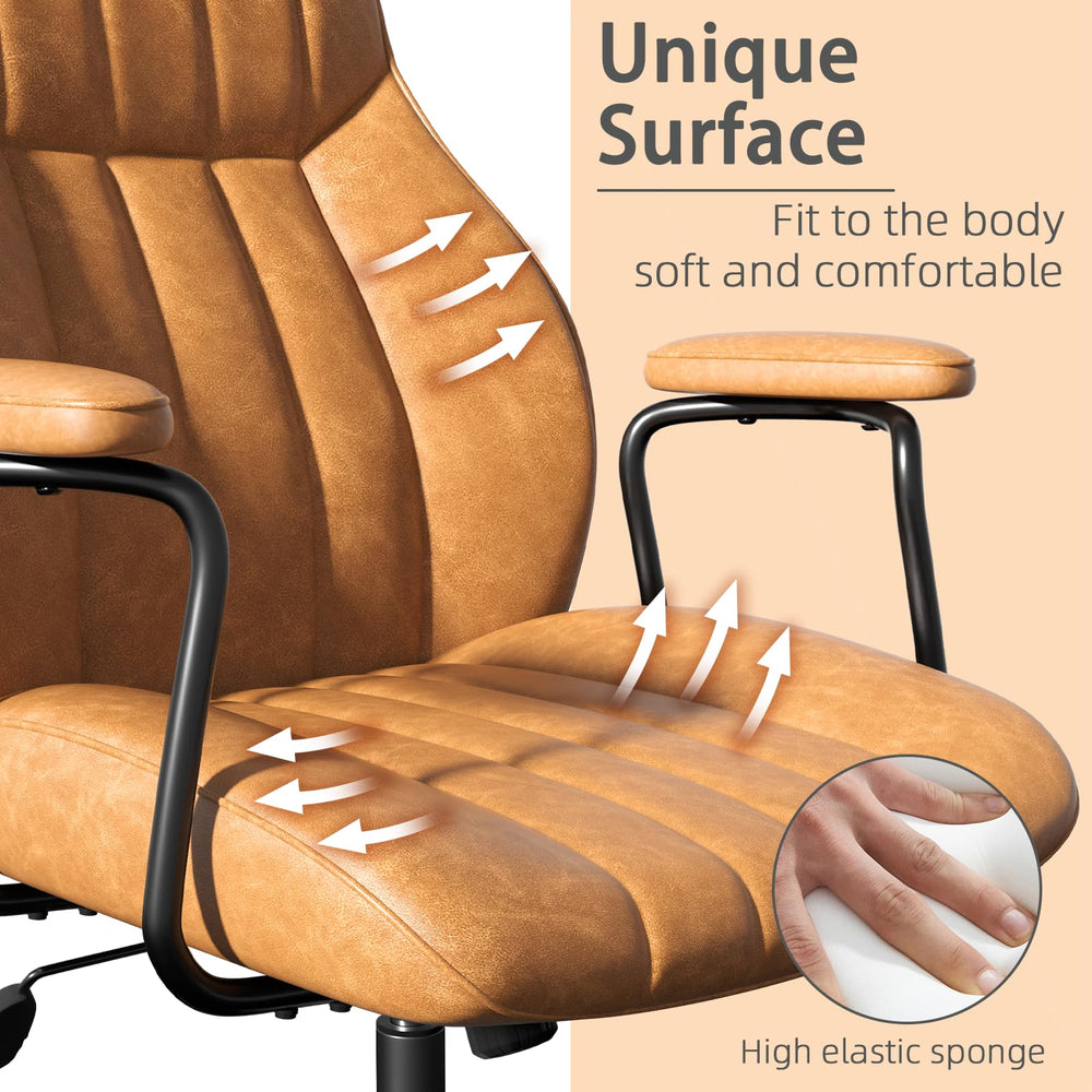 Vintage Leather Office Chair - From Where - 