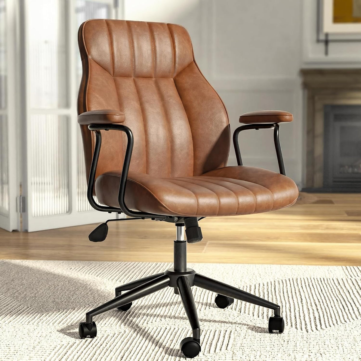 Vintage Leather Office Chair - From Where Finds -