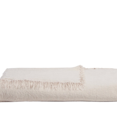 Vintage Linen Throw - From Where -