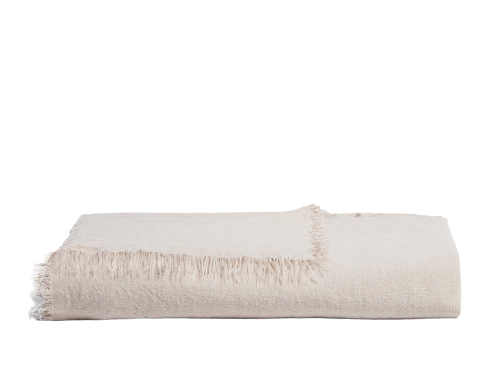 Vintage Linen Throw - From Where -