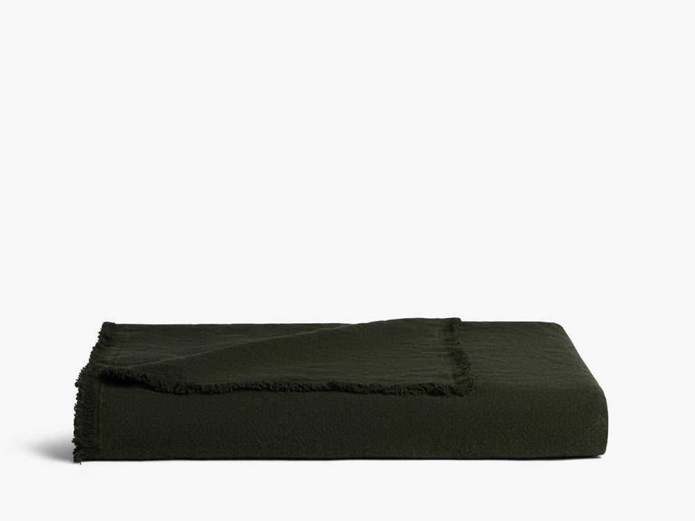 Vintage Linen Throw - From Where -