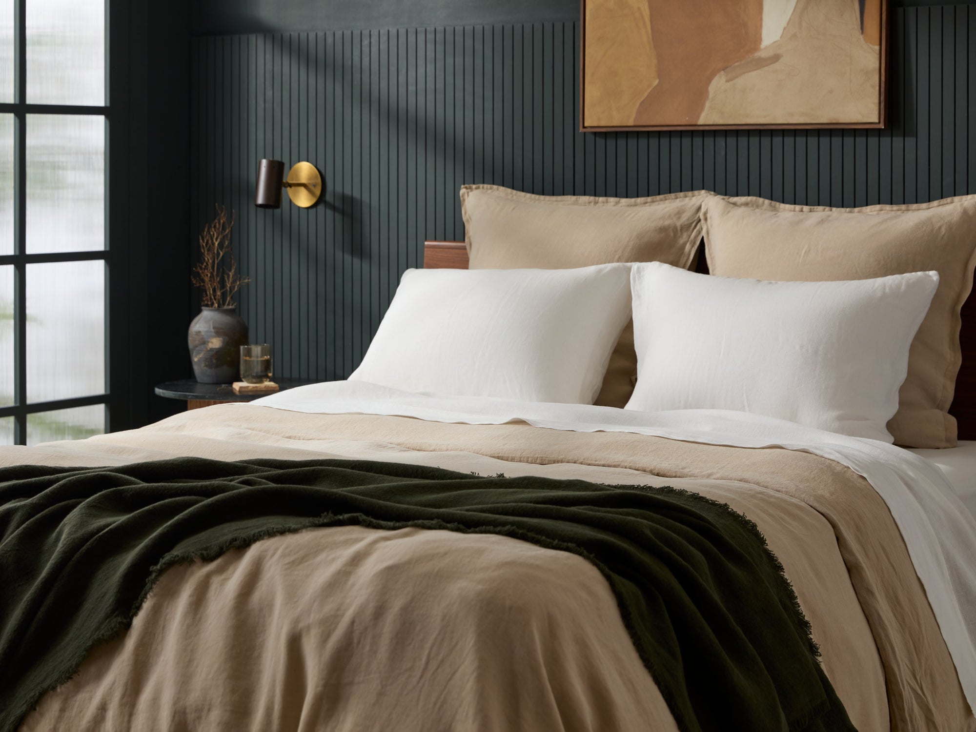 Vintage Linen Throw - From Where - 