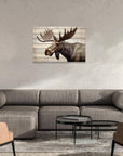 Vintage Moose Canvas Wall Art - From Where - 