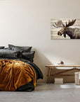 Vintage Moose Canvas Wall Art - From Where - 