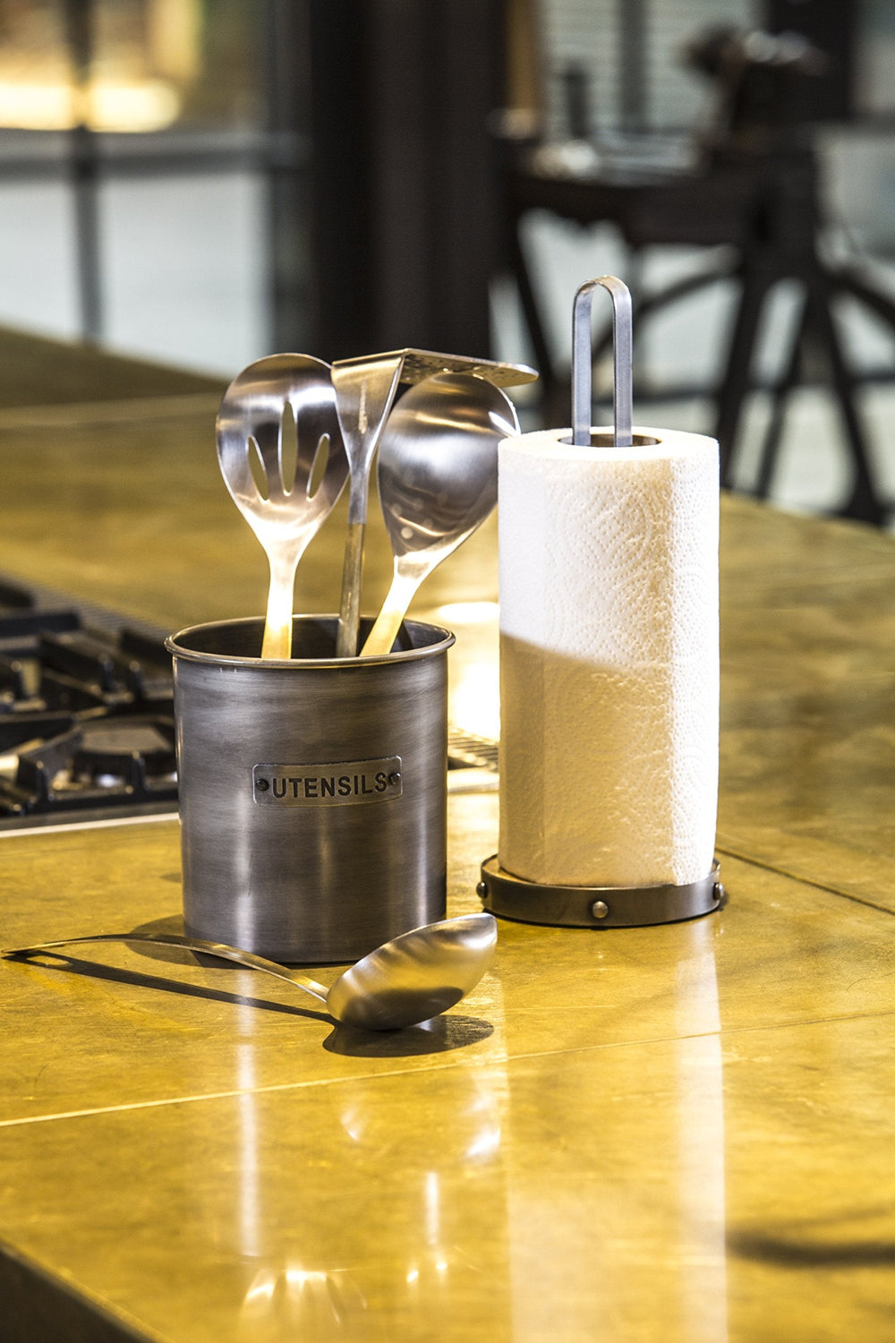 Vintage - Style Metal Utensil Holder - From Where - 